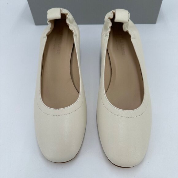 Everlane The Italian Leather Day Heel in Bone 10.5 Women's Elastic Back Comfort - Picture 4 of 5